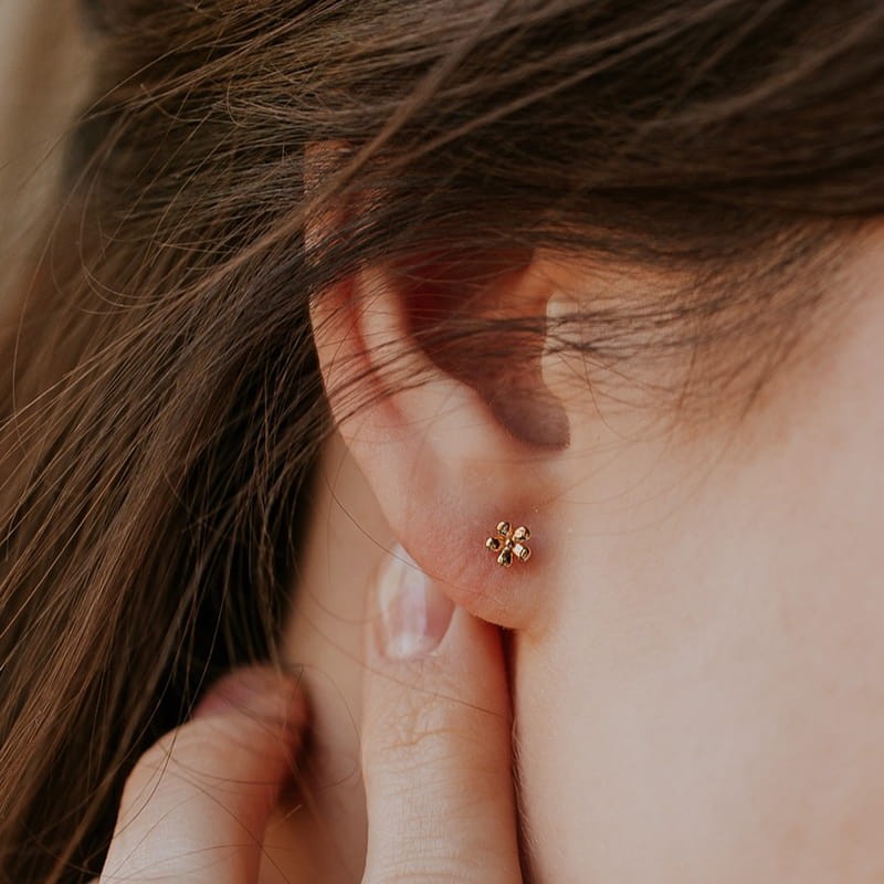 Kolczyki srebrne złocone...