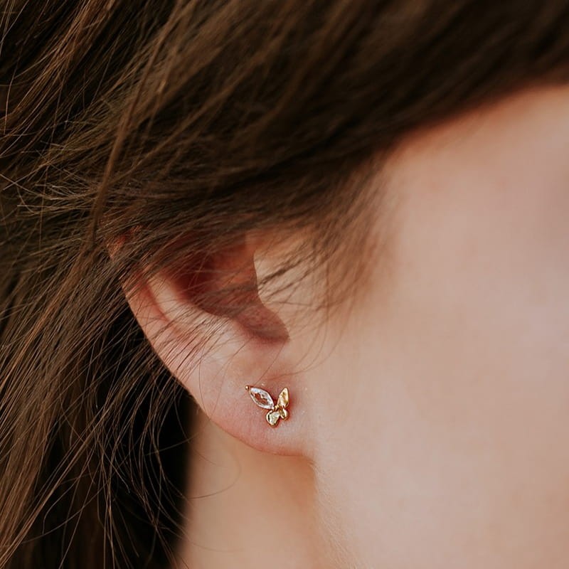 Kolczyki srebrne złocone...