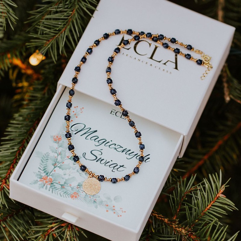 Naszyjnik srebrny złocony z...