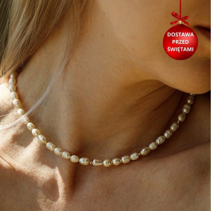 Naszyjnik srebrny złocony...