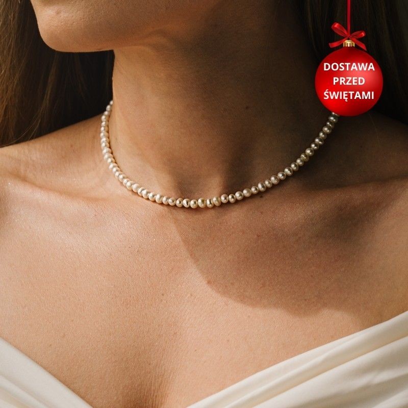 Naszyjnik srebrny złocony...