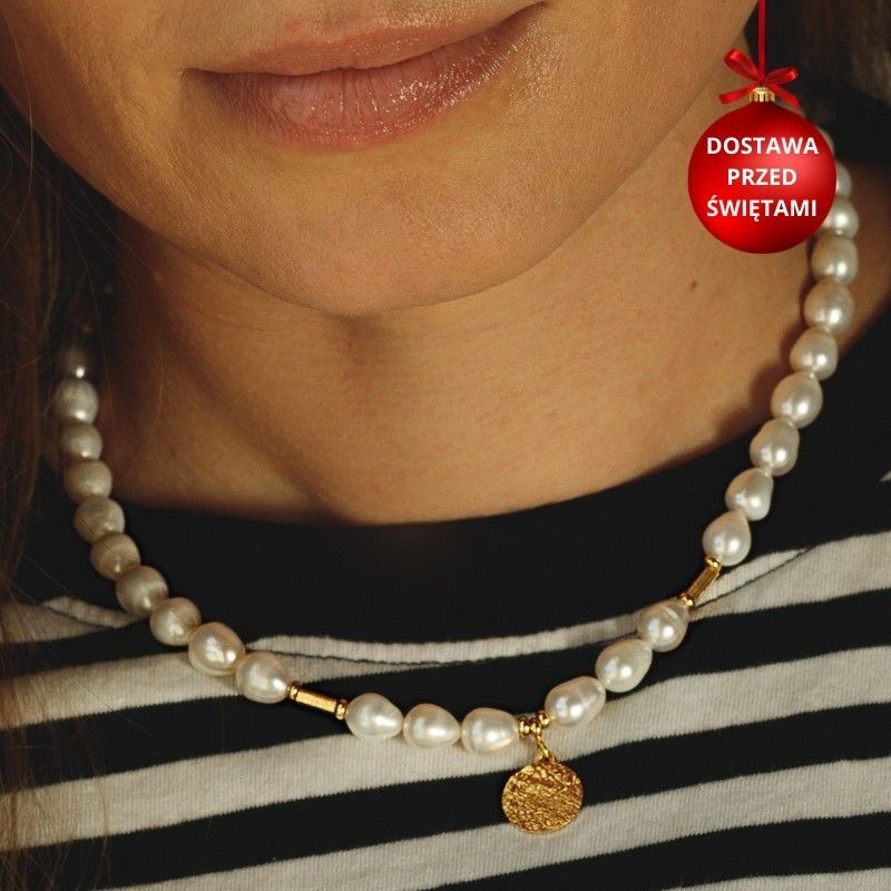 Naszyjnik srebrny złocony z...