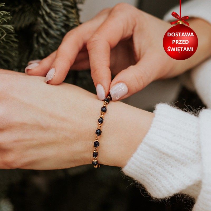 Bransoletka srebrna złocona...