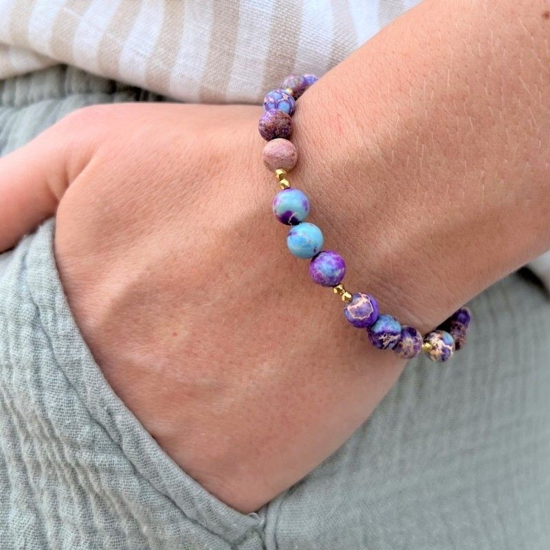 Bransoletka srebrna złocona...