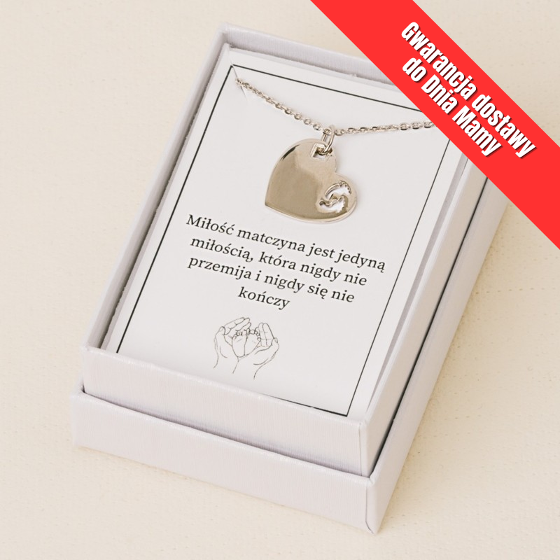 Naszyjnik srebrny serce i...