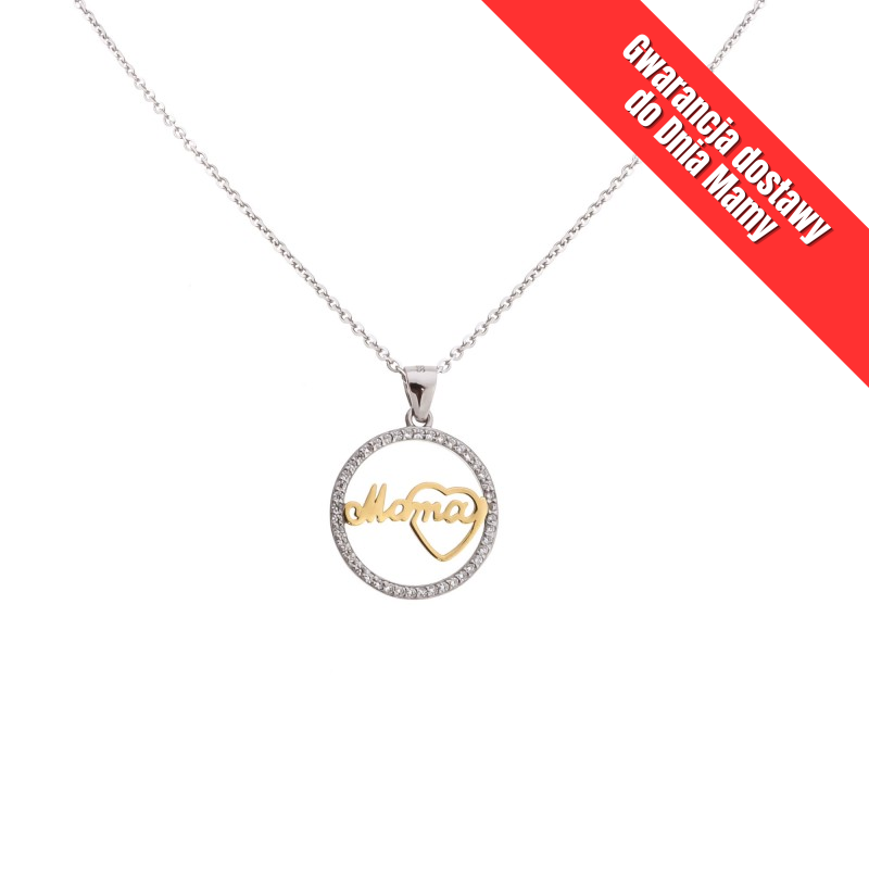 Naszyjnik srebrny kółko z...