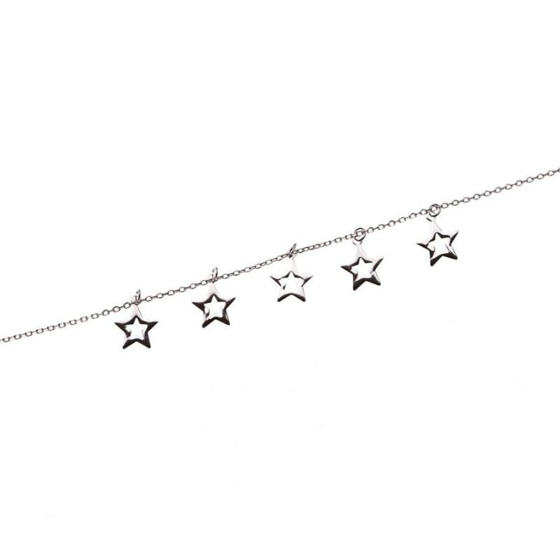 Srebrna bransoletka z gwiazdkami pr. 925 kolekcja Galaksis