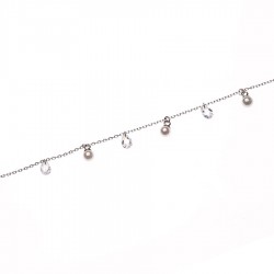 Srebrna bransoletka z perłami i cyrkoniami pr. 925 kolekcja Domini