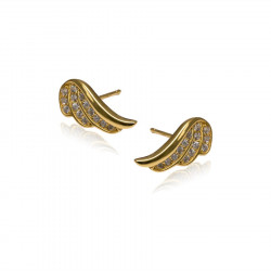 Kolczyki skrzydło złocone z cyrkoniami z kolekcji Angel Wings