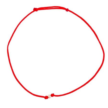 Bransoletka sznurkowa Happy złota kuleczka