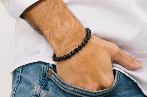 Nowoczesna biżuteria męska z lawy wulkanicznej