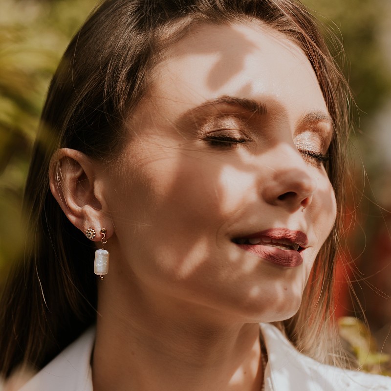 retro kolczyki z perłą barokową